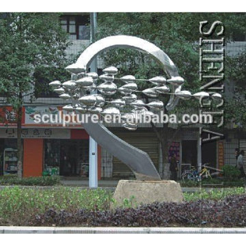 Große moderne Gartendekoration Edelstahl Skulptur Qualität Urban Statue